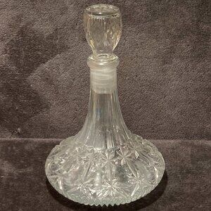 Vintage 1970 Crystal Glass Liquor Wine Decanter In Perfect Condition
